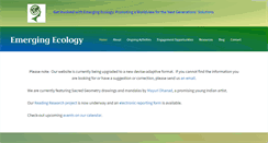 Desktop Screenshot of emergingecology.org