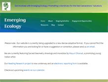 Tablet Screenshot of emergingecology.org